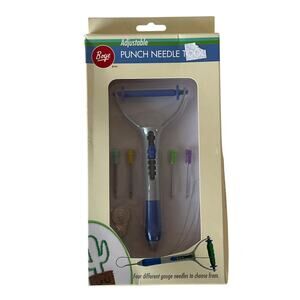 Punch Needle Tool Kit Adjustable Embroidery Rug Hooking 4 Needles Boye New